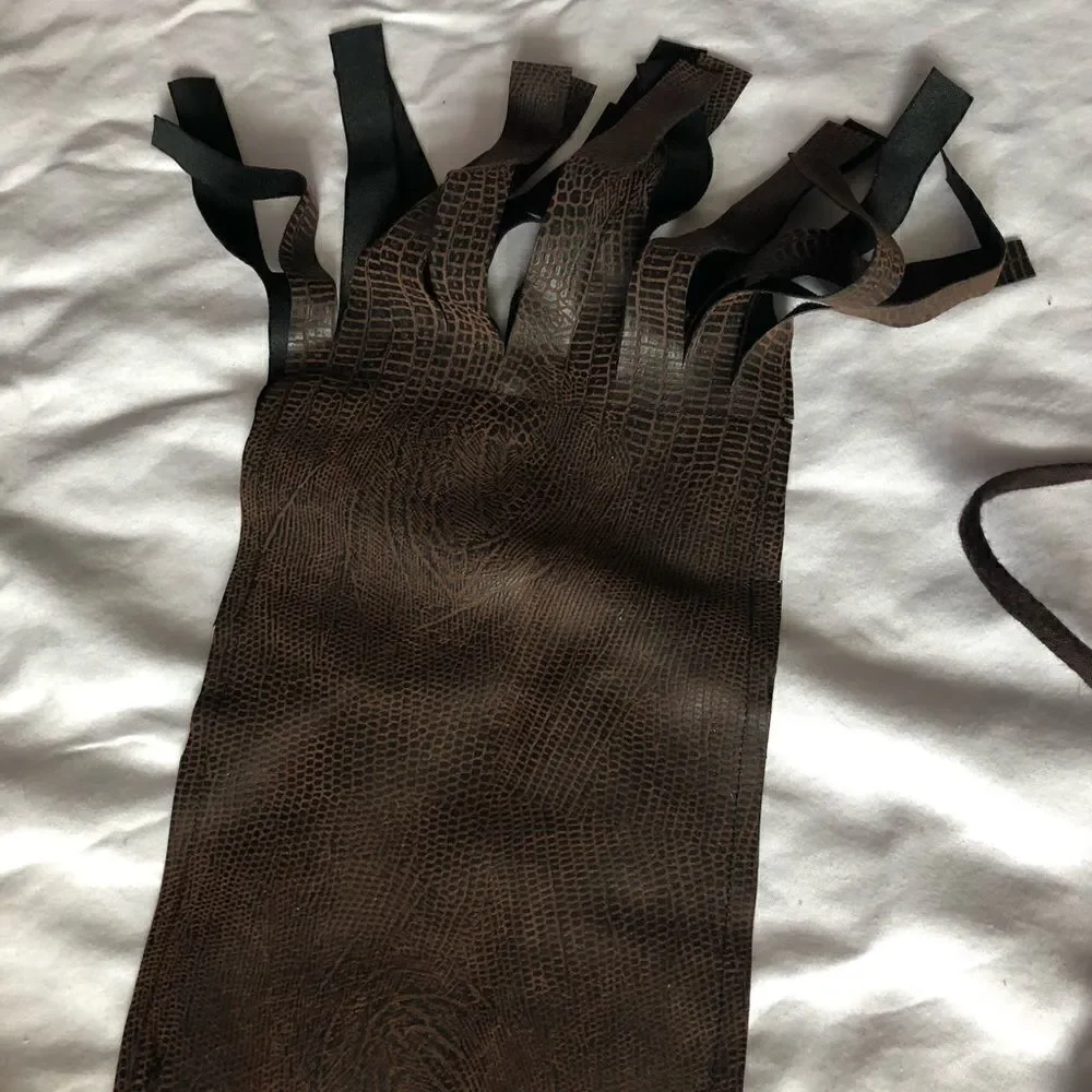 brown handmade leather bag